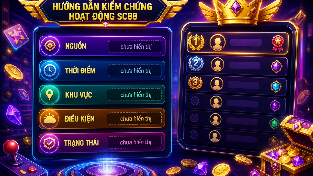 Cẩm nang đọc thẻ hoạt động và bảng xếp hạng sc88 trước khi tham gia